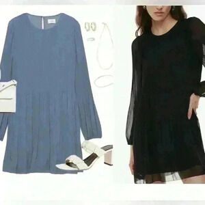 Aritzia  Wilfred Daydreamer lightweight Mini Black Sheer Chiffon Short Size XXS